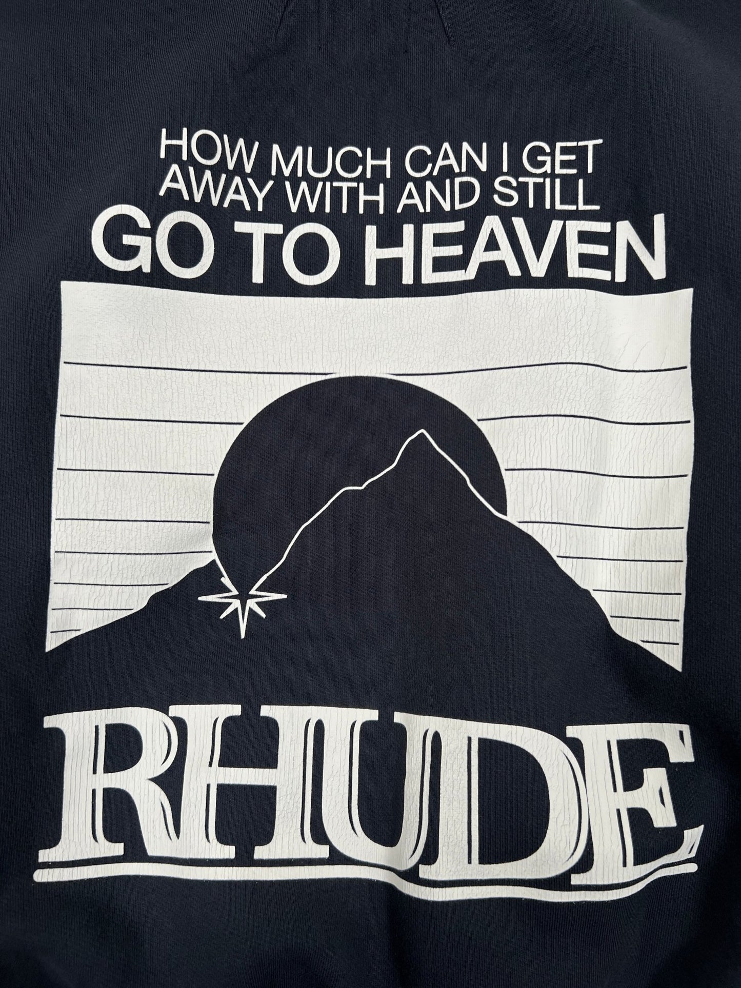 Rhude Moonlight Pack Hoodie Vtg Black/White