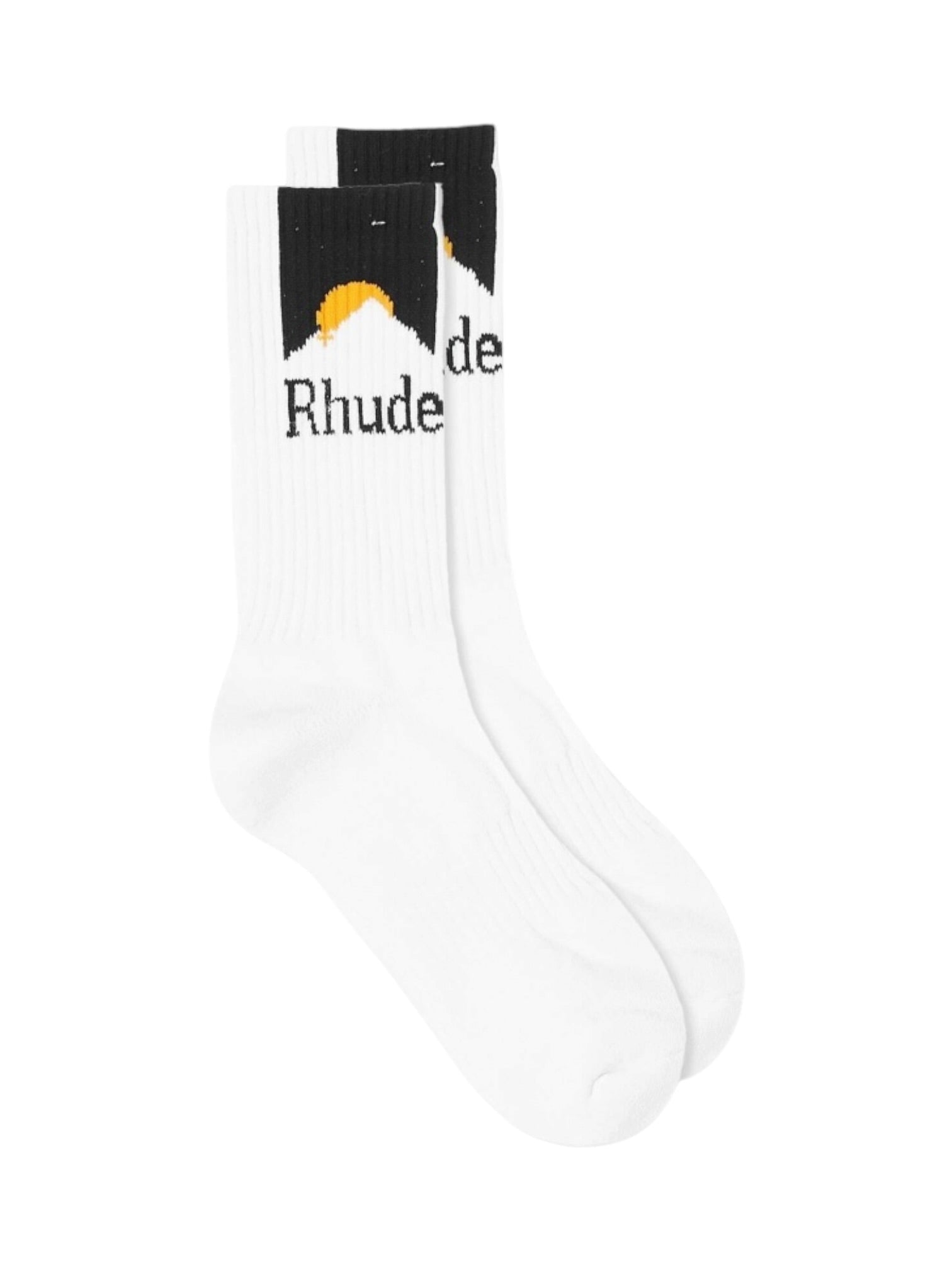 Rhude Moonlight Pista Sock White-Blk-Yellow