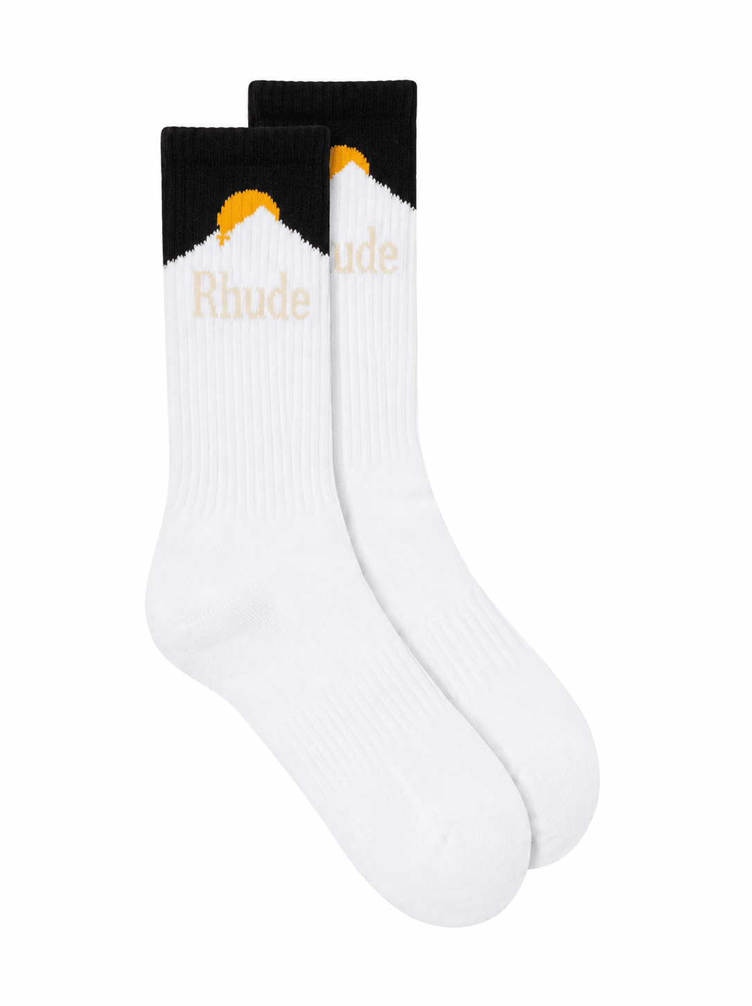 Rhude Moonlight Pista Sock White-Blk-Yellow
