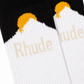 Rhude Moonlight Pista Sock White-Blk-Yellow