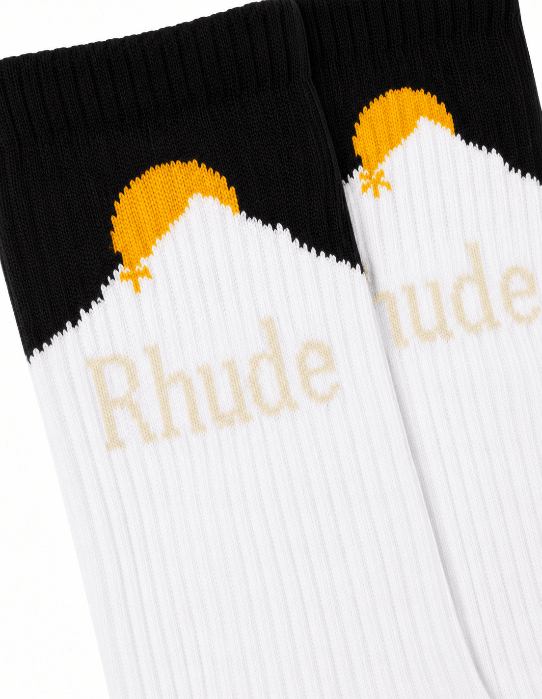 Rhude Moonlight Pista Sock White-Blk-Yellow