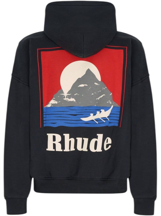 Rhude Moonlight Regatta Hoodie Vtg Black/Red/Blue