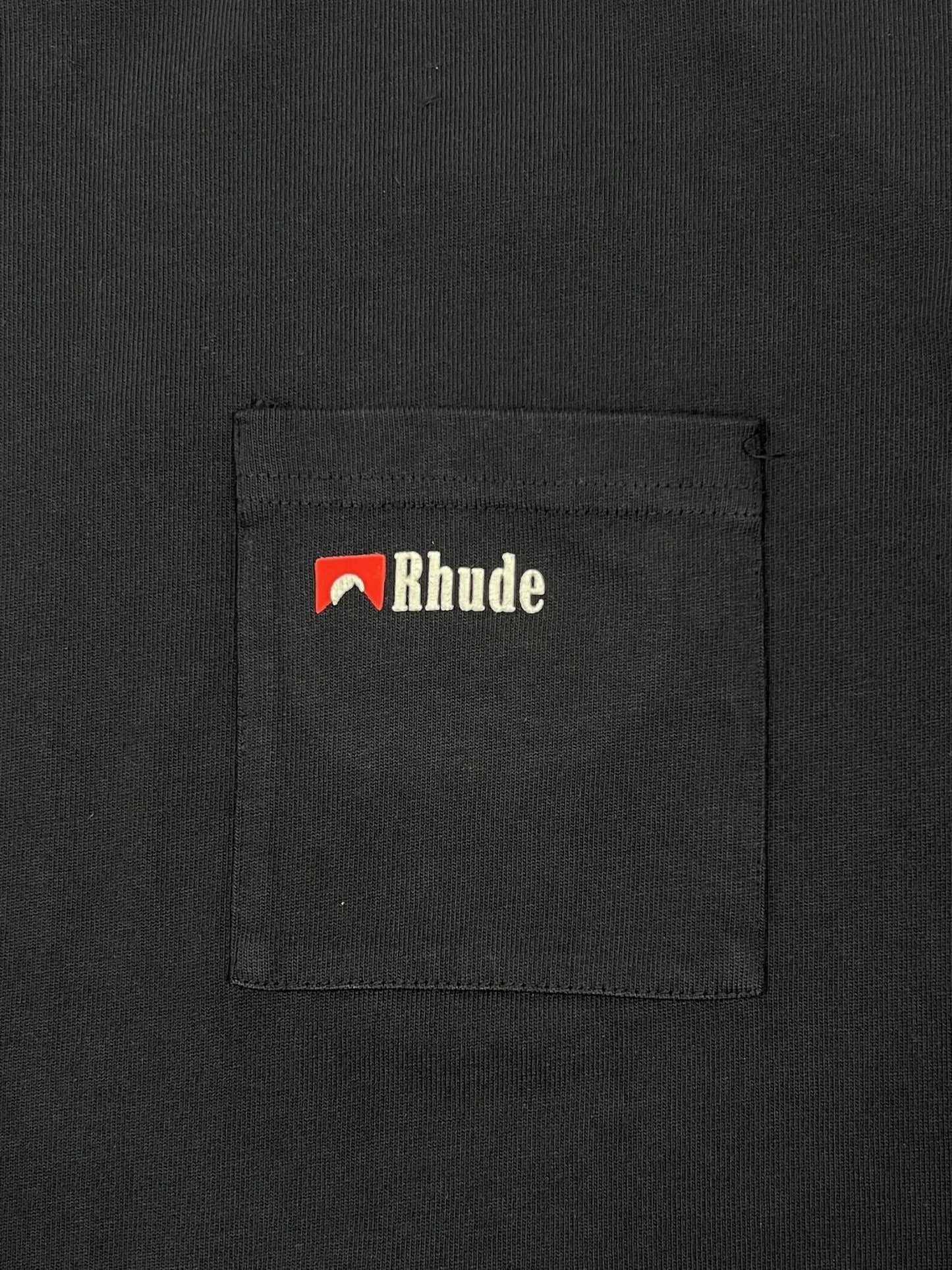 Rhude Moonlight Wolf Pocket Tee Vtg Black/White/Red