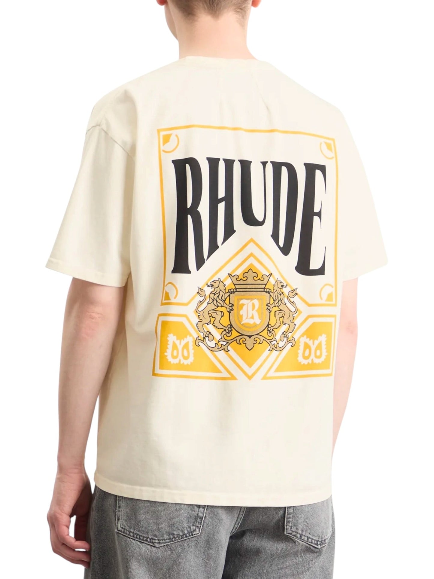 Rhude Playing Card Tee Vtg White/Yellow