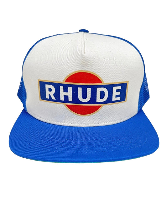 RHUDE RACER TRUCKER HAT NAVY