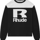 Rhude Racing Panel LS Shirt Black/White