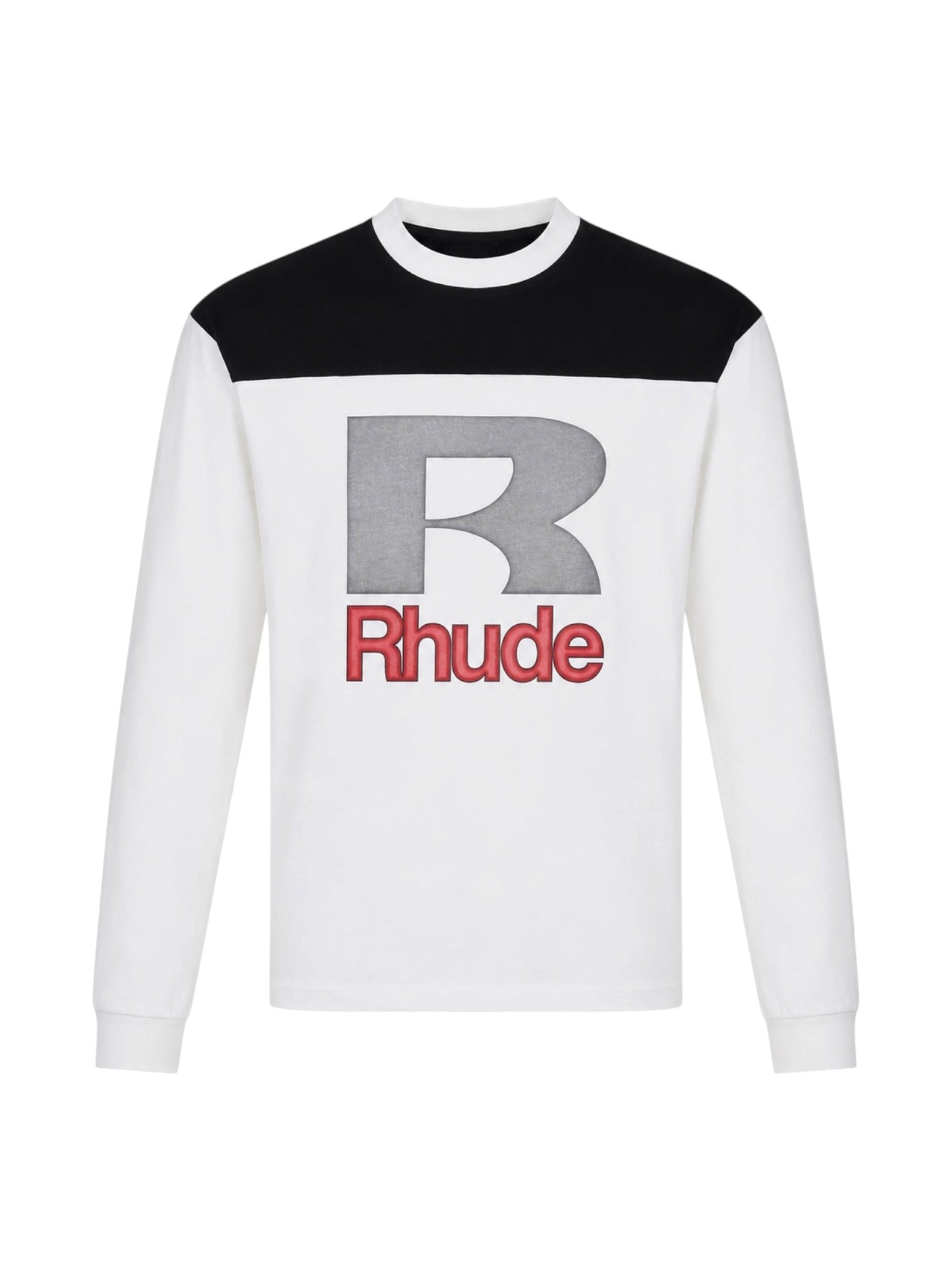 Probus Rhude Racing Panel LS Shirt White-Black-Red Rhude Racing Panel LS Shirt White-Black-Red XS