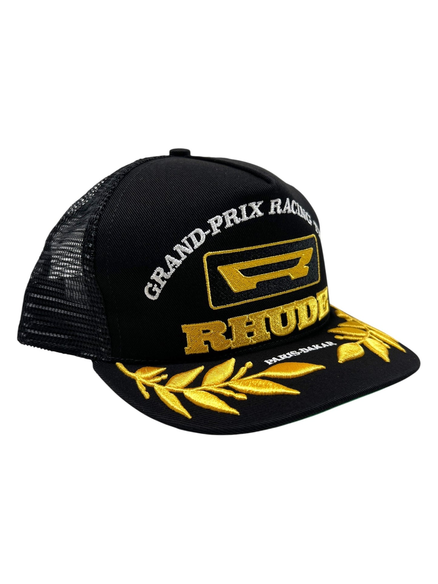 Probus Rhude Racing Panel Trucker Hat Black/Yellow Rhude Racing Panel Trucker Hat Black/Yellow BLACK