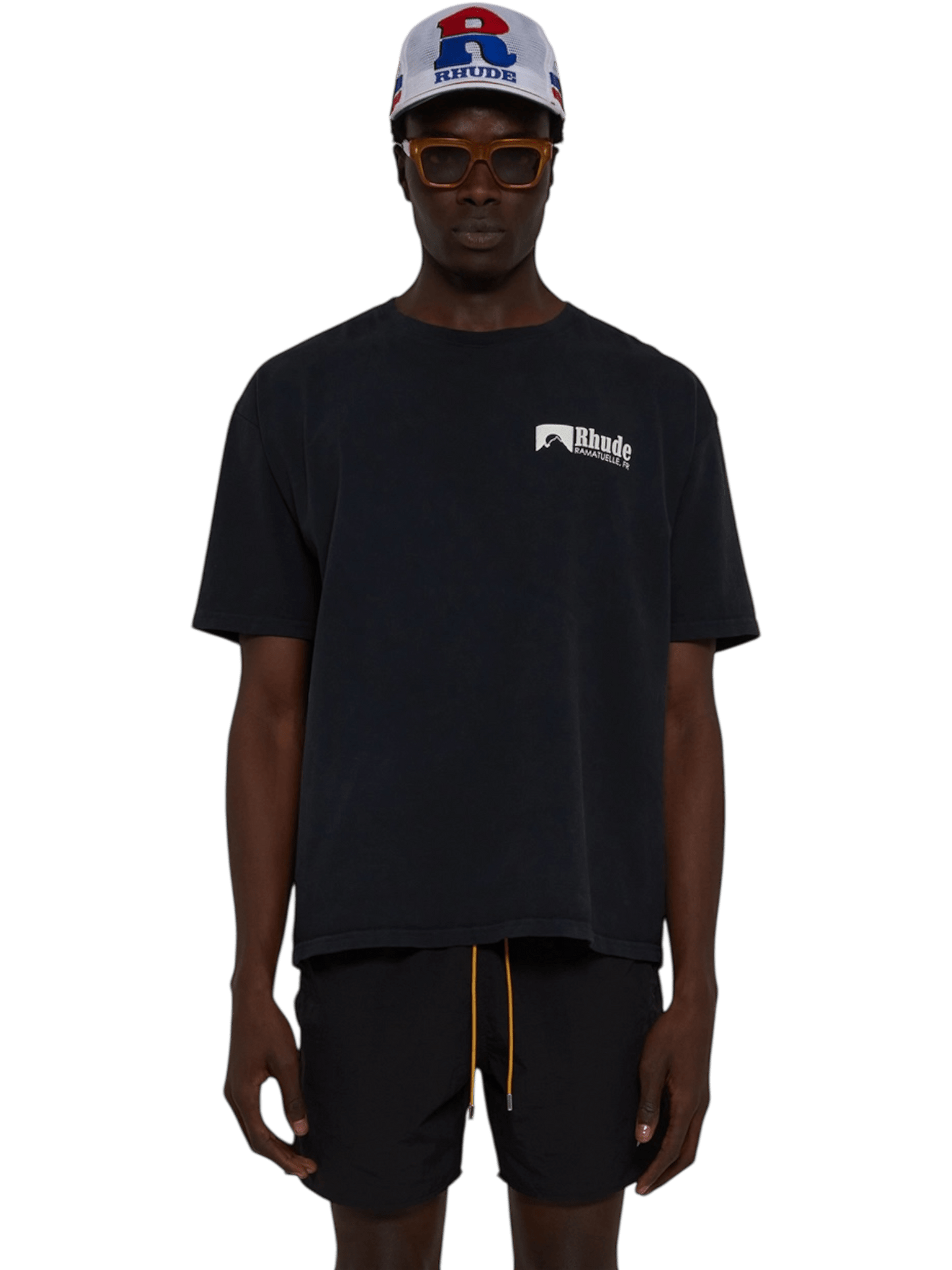 Rhude Ramatuelle Intl Racing Tee Vtg Black/White