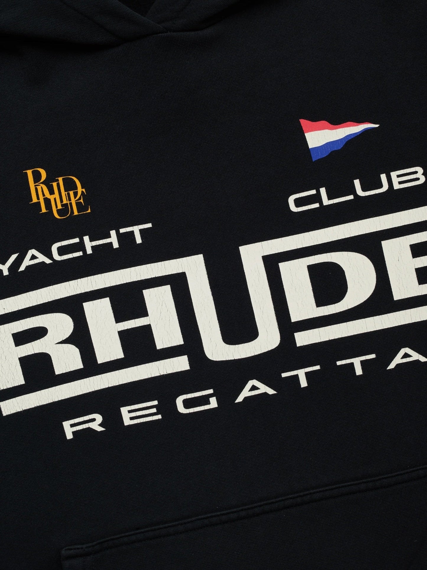 Rhude Regatta Club Hoodie Vtg Black/White