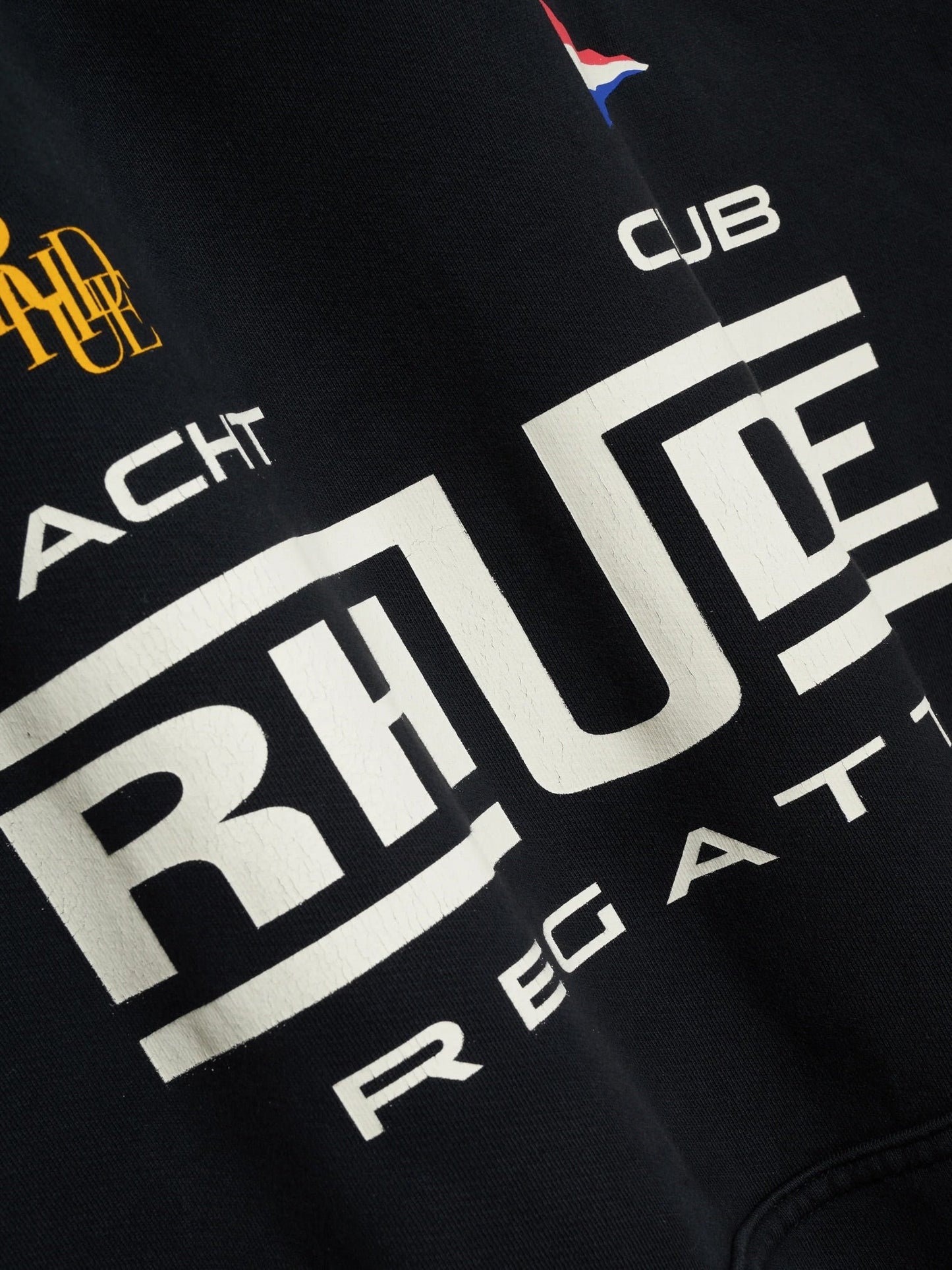 Rhude Regatta Club Hoodie Vtg Black/White