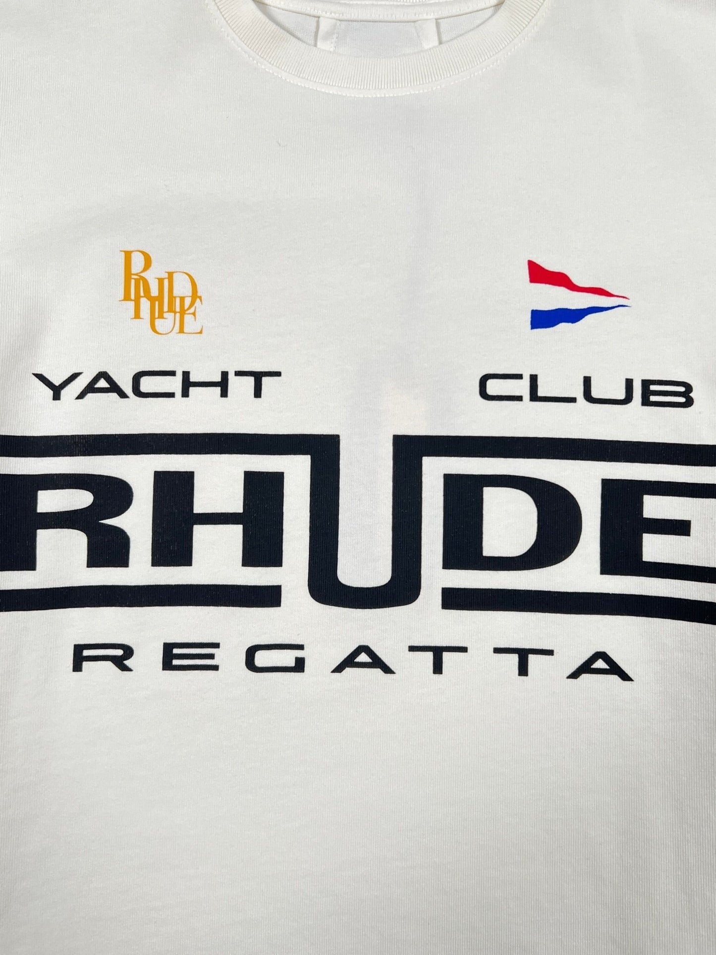 Rhude Regatta Club Tee Vtg White/Black-Green