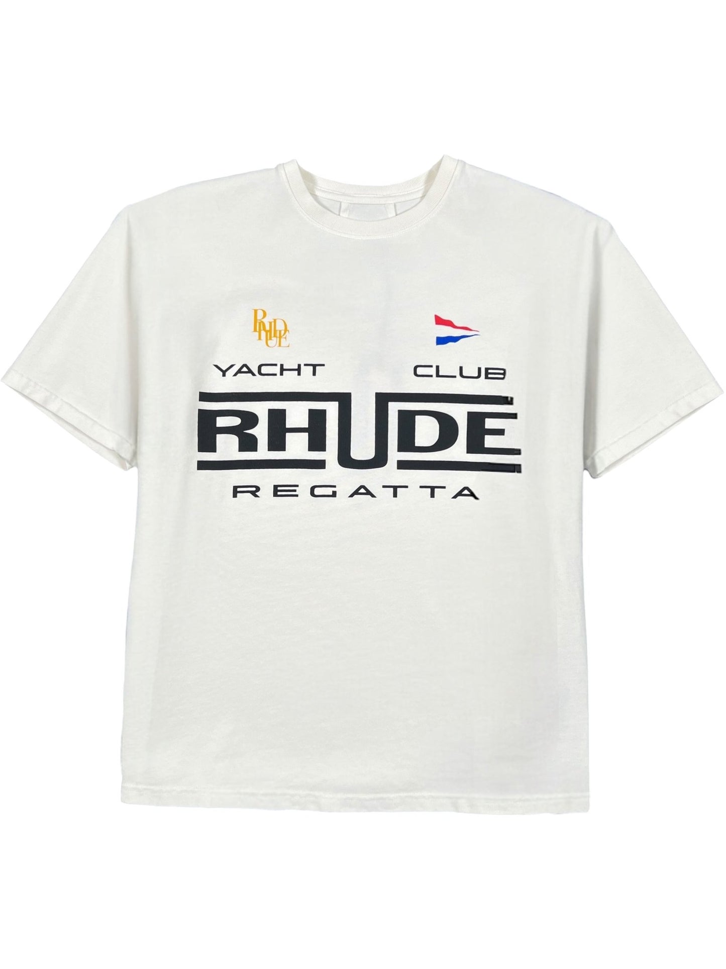 Rhude Regatta Club Tee Vtg White/Black-Green