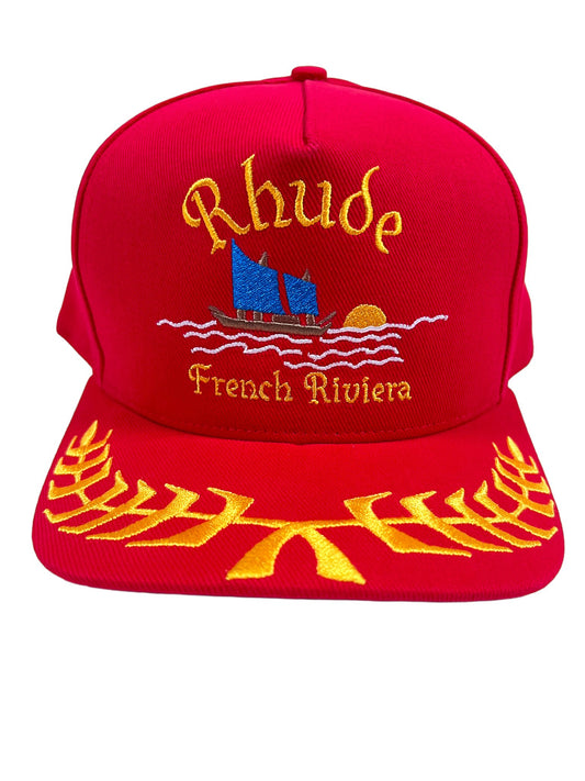 RHUDE RIVIERA SAILING HAT RED by RHUDE
