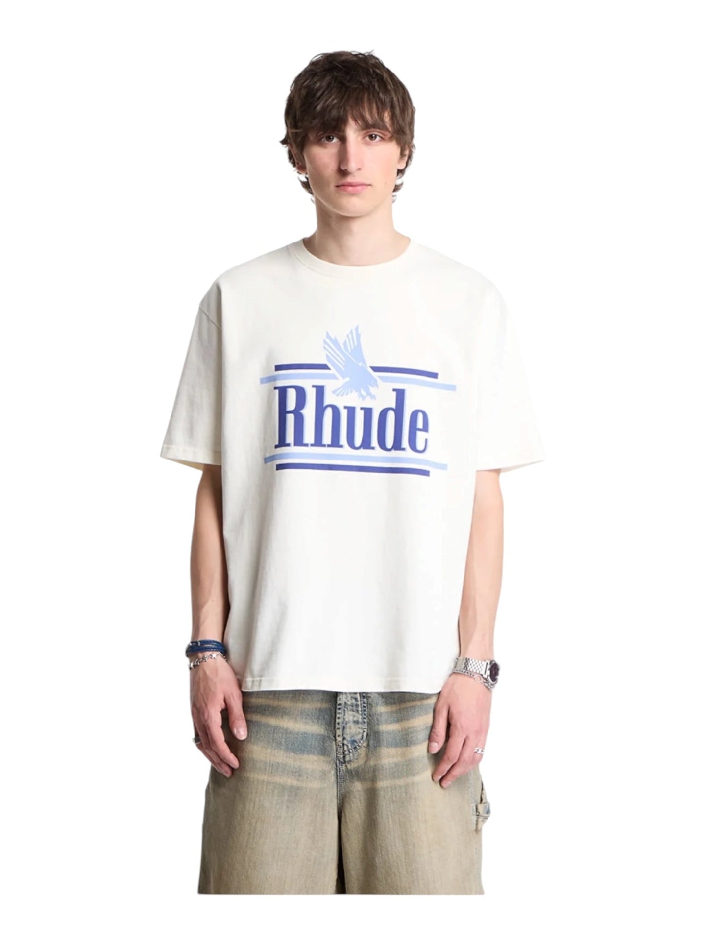 Rhude Rossa Tee Vtg White/Blue