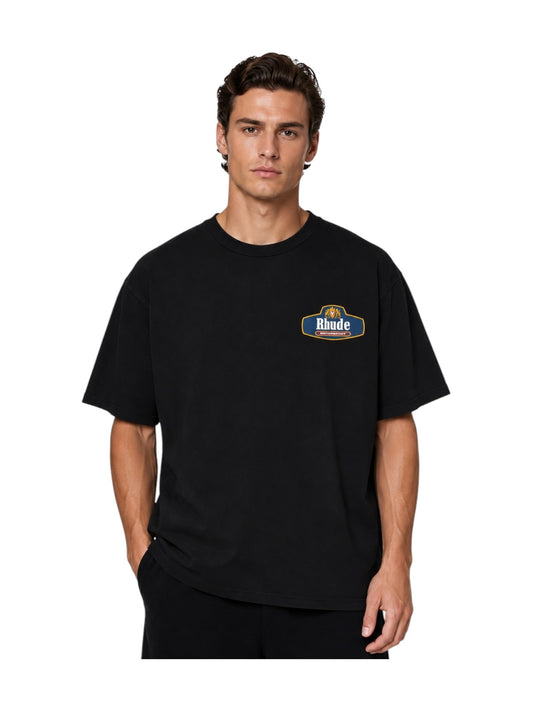 Rhude Safari Crest Tee Vintage Blk-Red-Blue