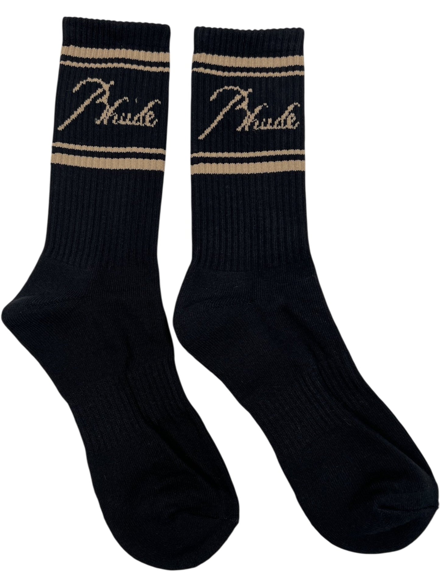 Rhude Script Logo Sock Black/Gold