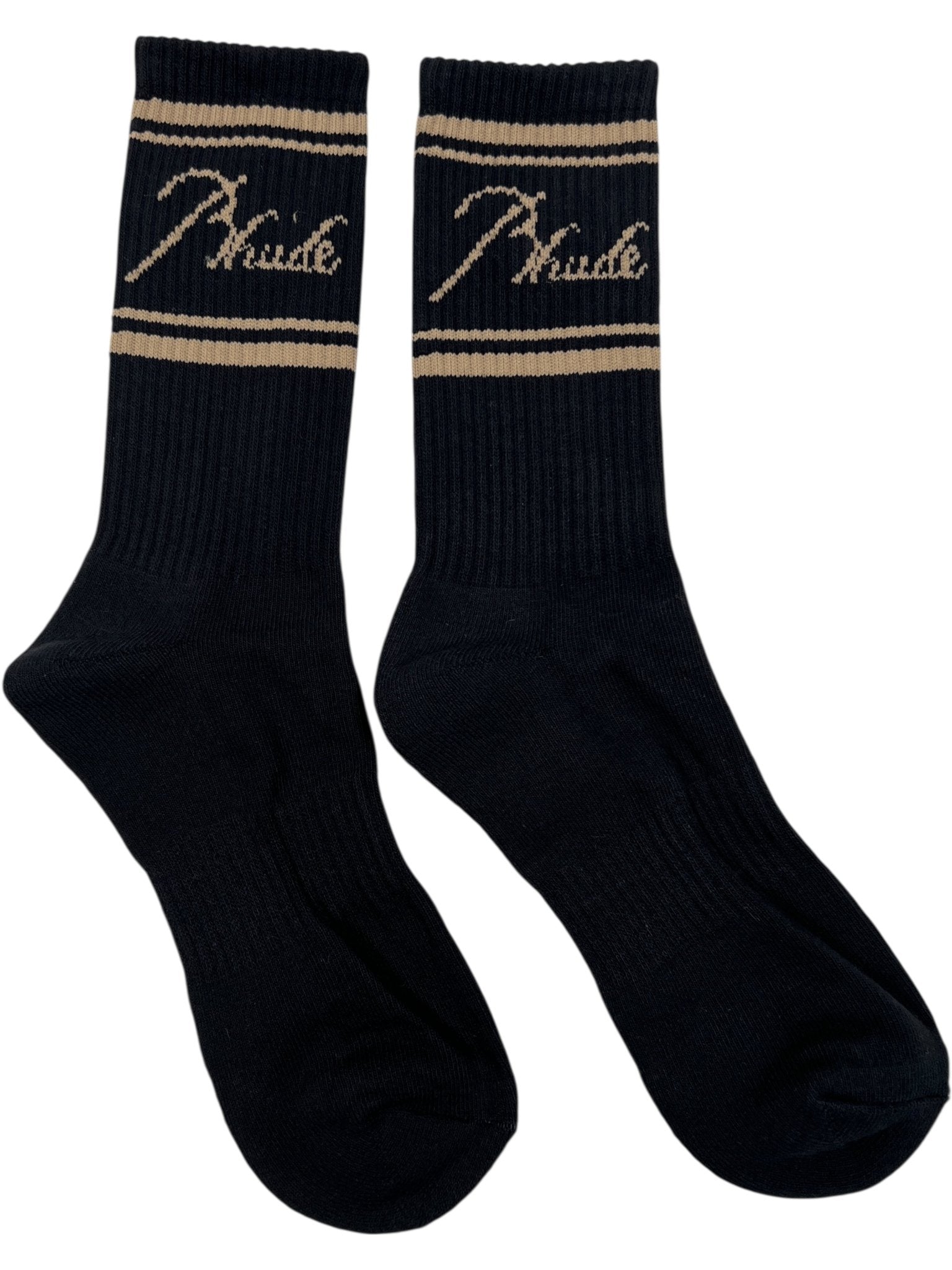 Rhude Script Logo Sock Black/Gold