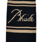 Rhude Script Logo Sock Black/Gold