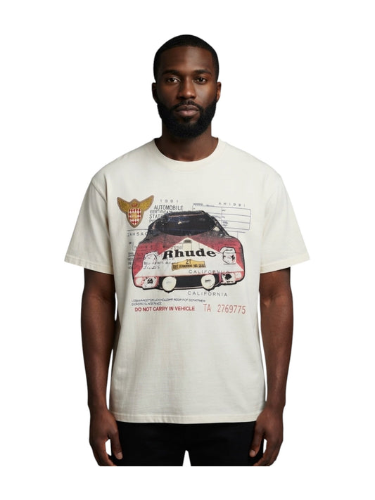 Probus Rhude Slip Tee Vintage Wht-Black-Red Rhude Slip Tee Vintage Wht-Black-Red M