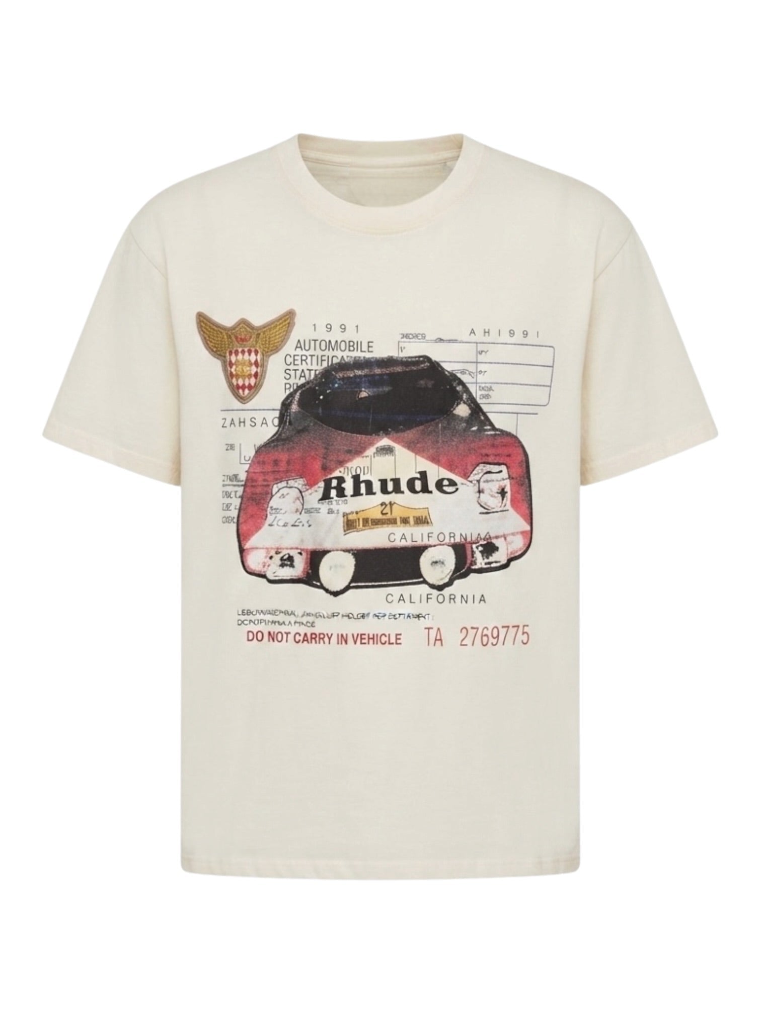 Probus Rhude Slip Tee Vintage Wht-Black-Red Rhude Slip Tee Vintage Wht-Black-Red M