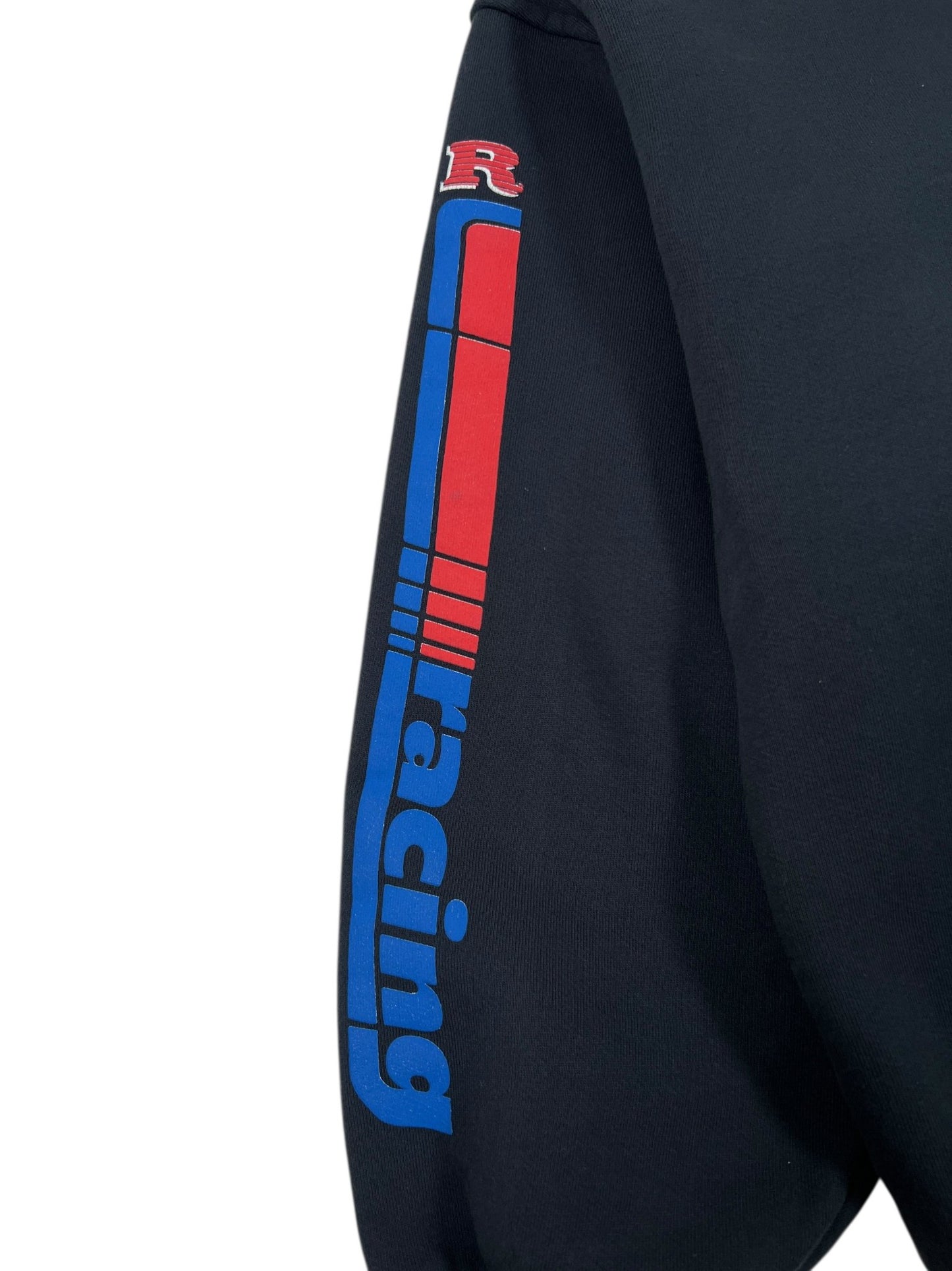 Rhude Split Petrol Logo Hoodie  Vtg Black/Red/Blue
