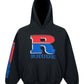 Rhude Split Petrol Logo Hoodie Vtg Black/Red/Blue