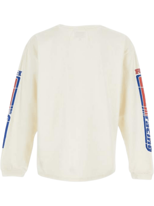 Rhude Split Petrol Logo Mesh L/S Tee Vtg White/Red