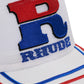 Rhude Split Petrol Logo Mesh Trucker Hat White/Red