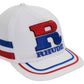 Rhude Split Petrol Logo Mesh Trucker Hat White/Red