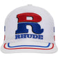 Rhude Split Petrol Logo Mesh Trucker Hat White/Red