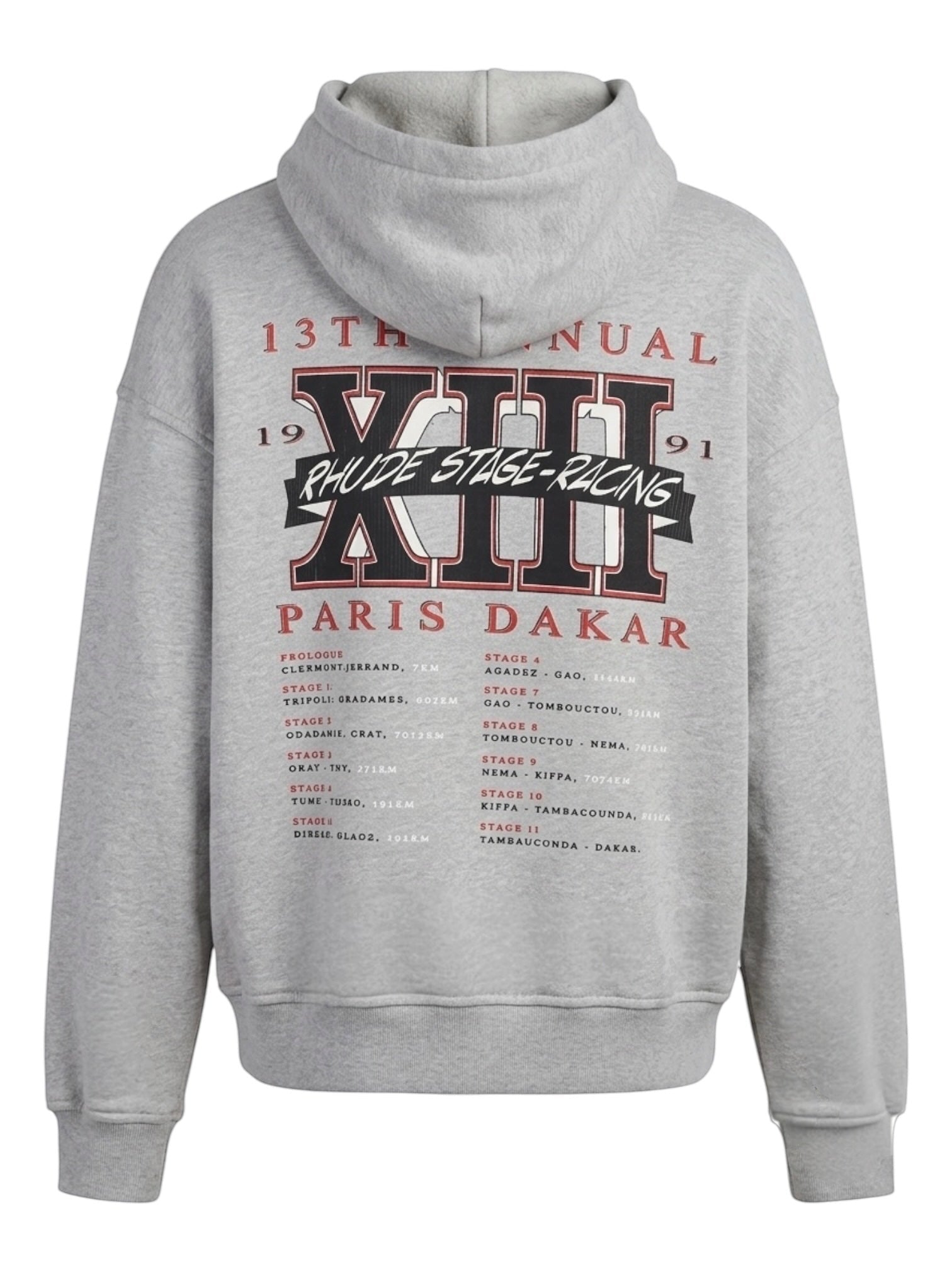 Probus Rhude Stage Racing Hoodie Heather Grey/Black Rhude Stage Racing Hoodie Heather Grey/Black GREY