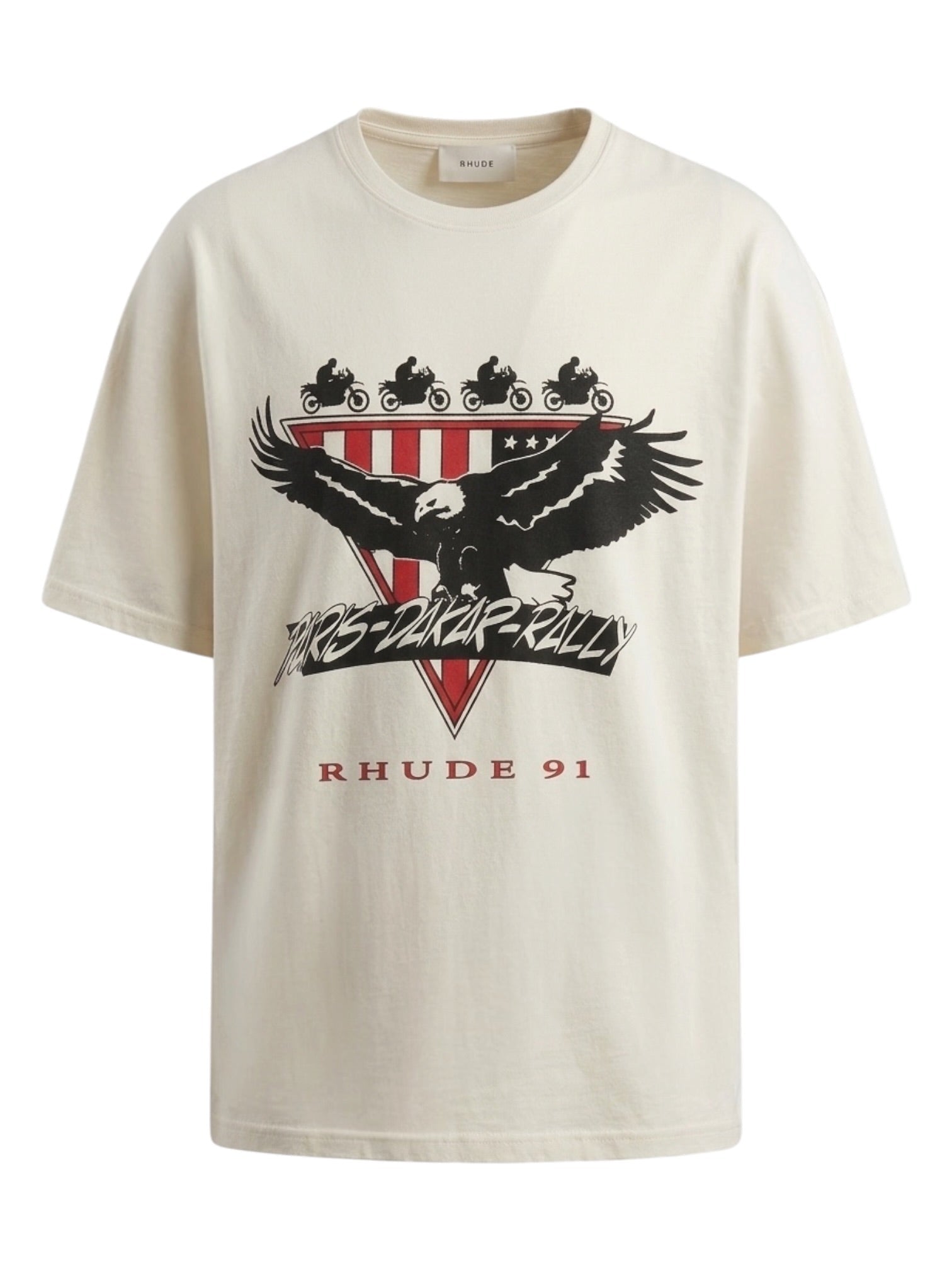 Probus Rhude Stage Racing Tee Vtg White/ Black-Red Rhude Stage Racing Tee Vtg White/ Black-Red WHITE