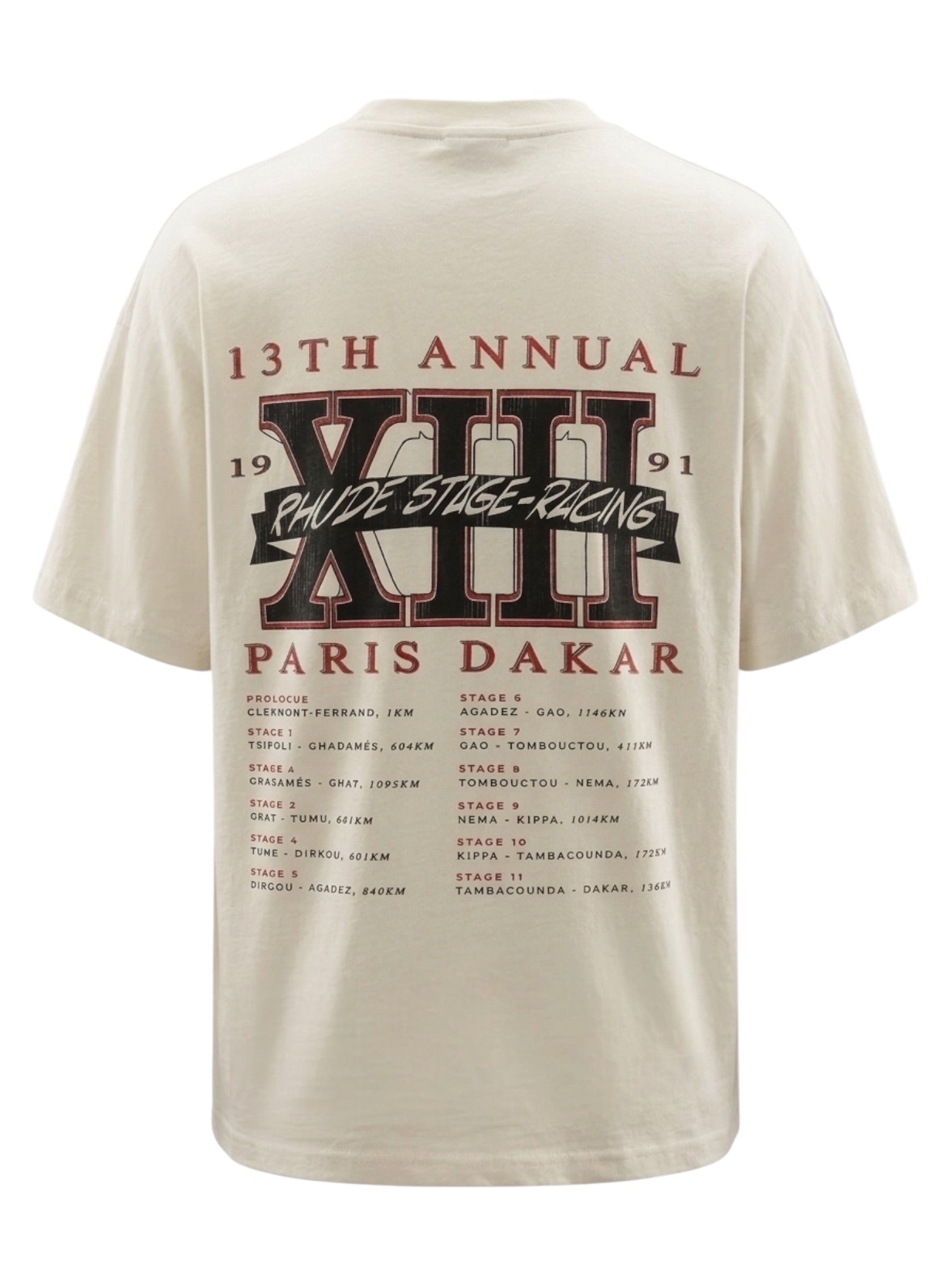 Probus Rhude Stage Racing Tee Vtg White/ Black-Red Rhude Stage Racing Tee Vtg White/ Black-Red WHITE