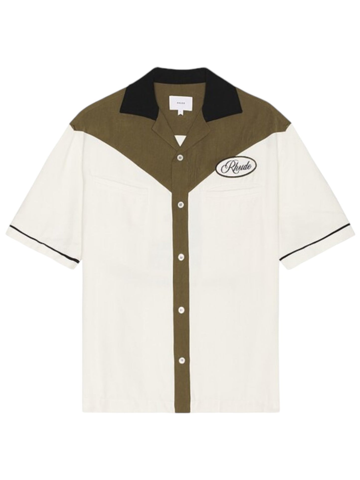 Rhude Town & Country Bowling Shirt Military