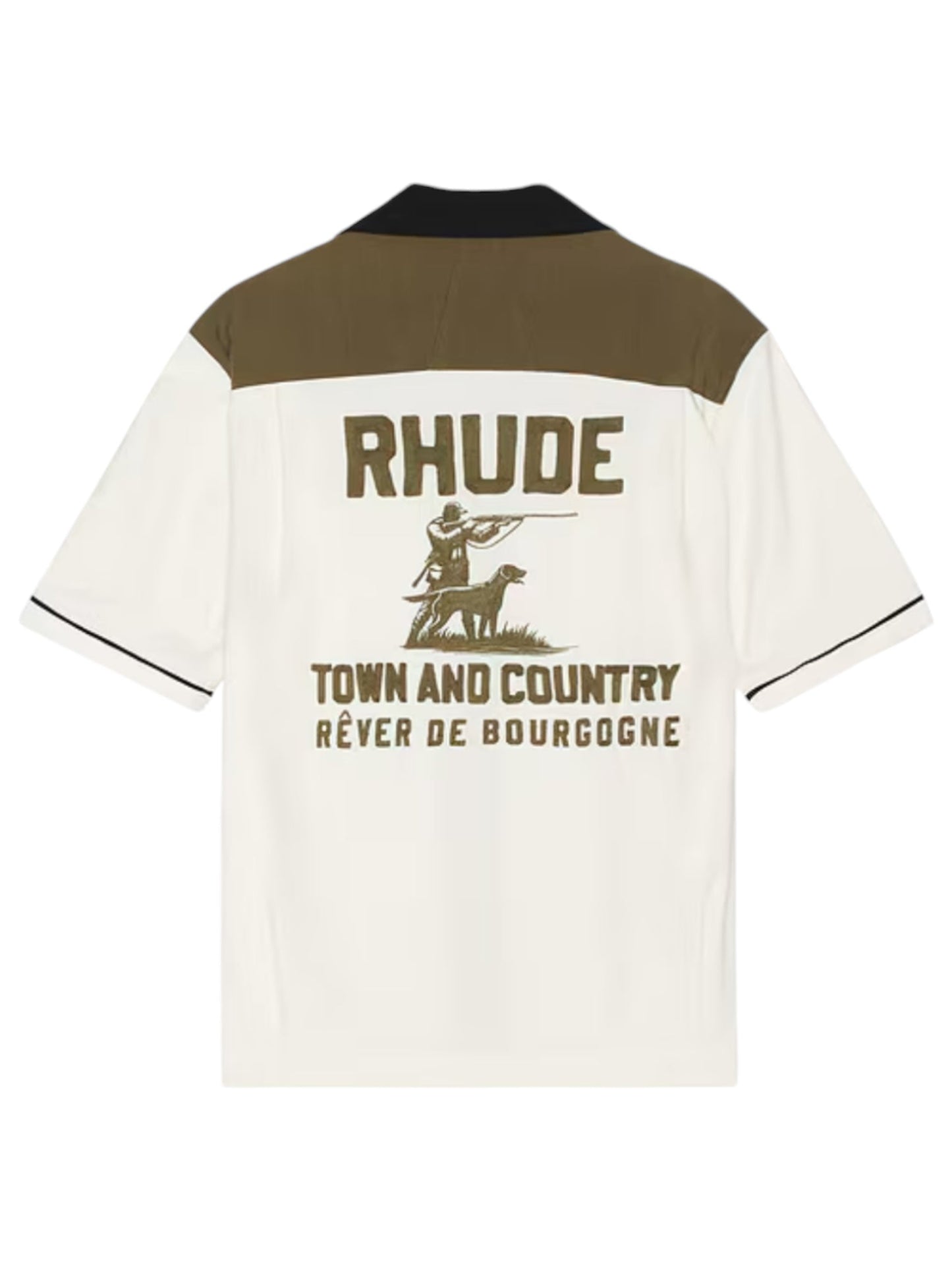 Rhude Town & Country Bowling Shirt Military