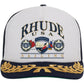 Rhude Usa Sailing Icon Trucker Hat Navy/White