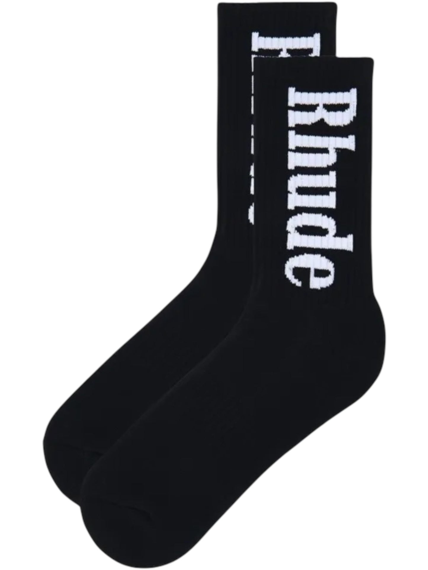 Rhude Vertical Logo Sock Black/White