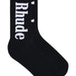 Rhude Vertical Logo Sock Black/White