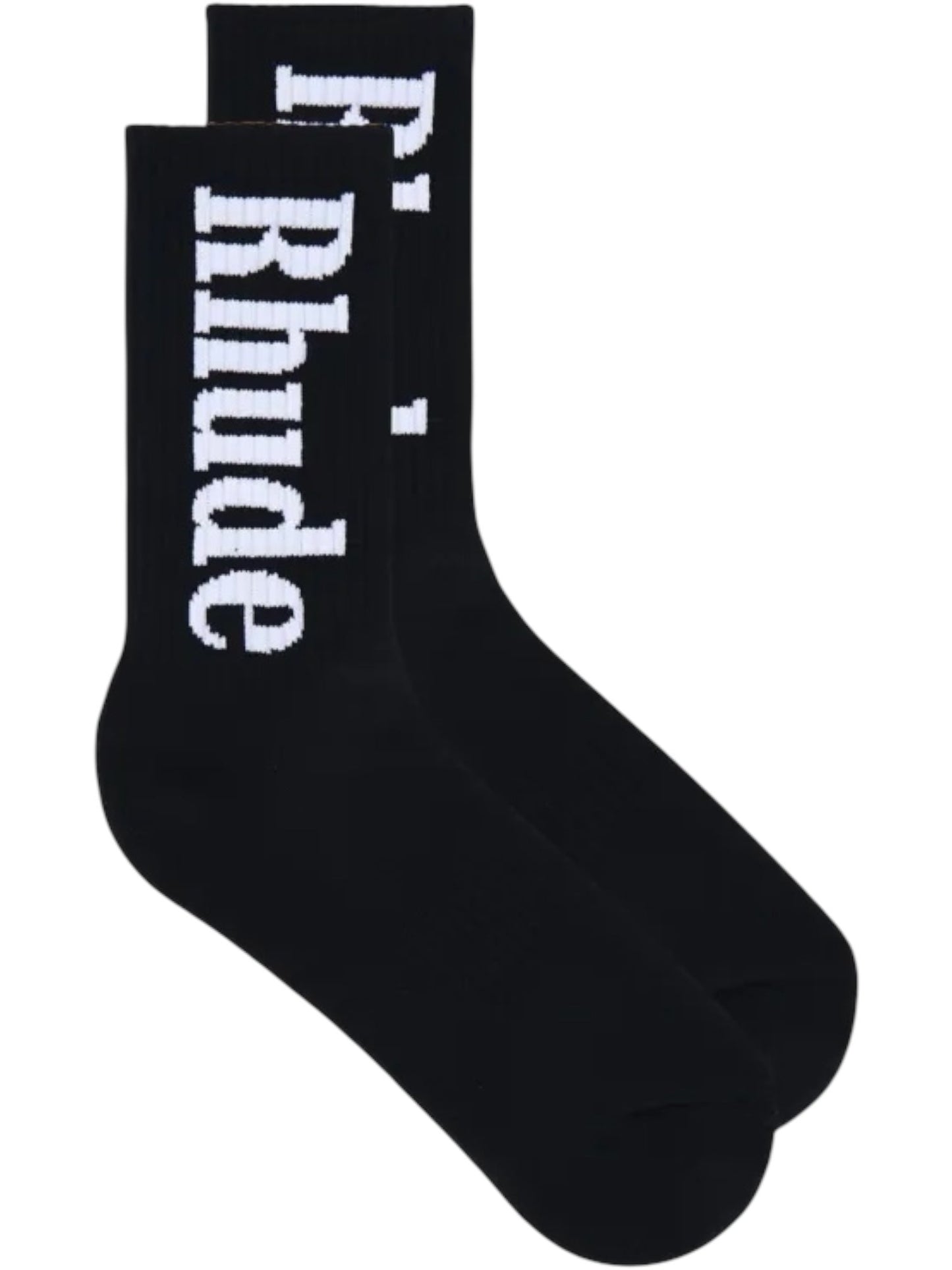 Rhude Vertical Logo Sock Black/White