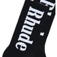 Rhude Vertical Logo Sock Black/White