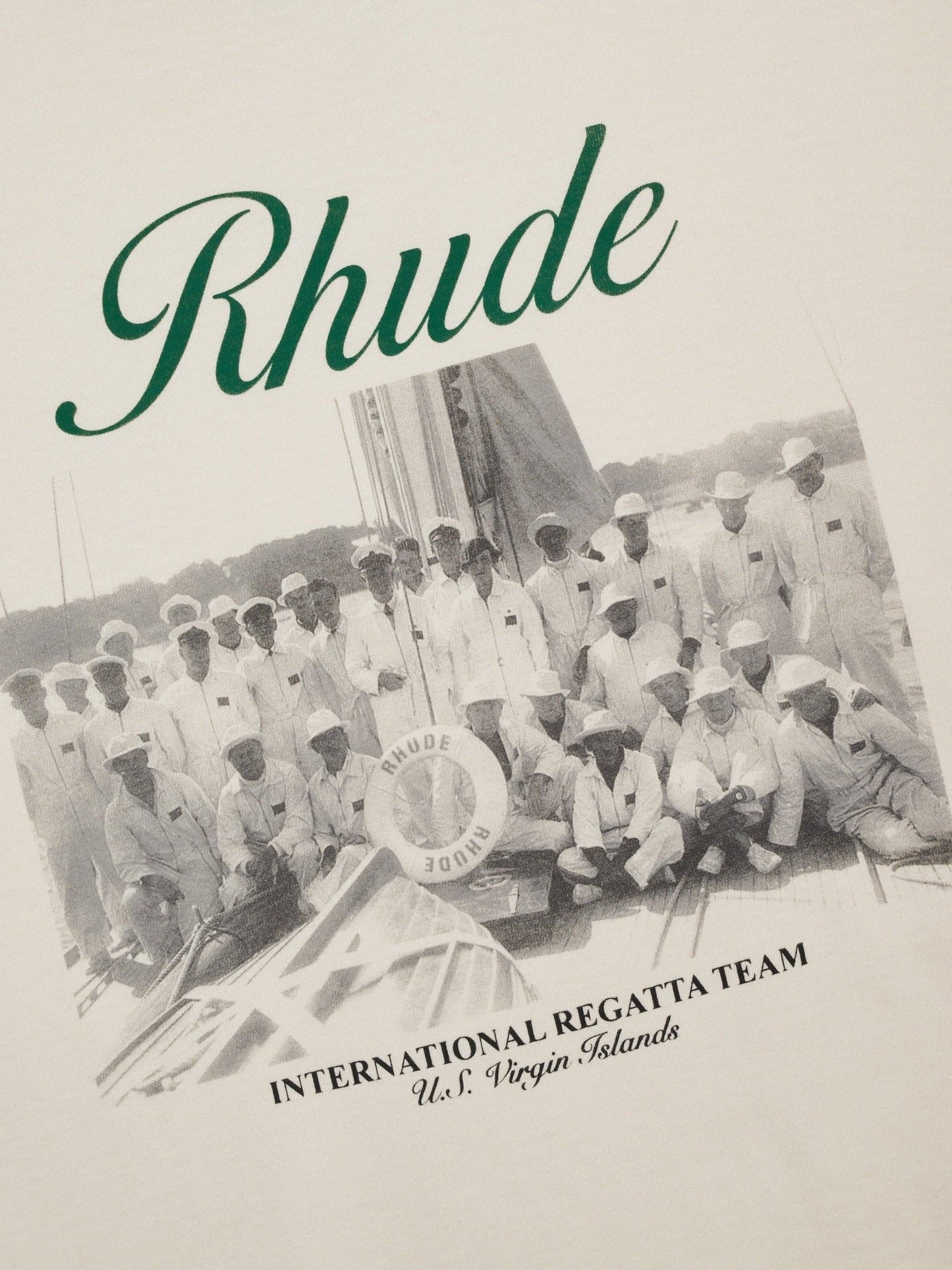 Rhude Virgin Islands Script Tee Vtg White/Black