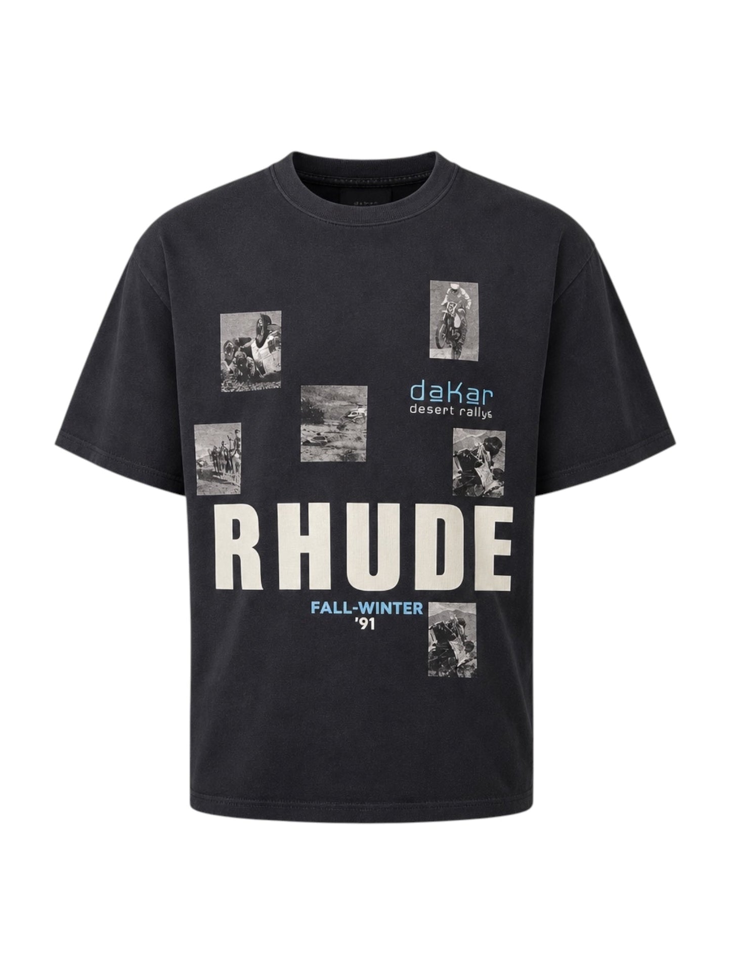 Rhude Winter 91 Rallye Tee Vintage Blk-White-Blue