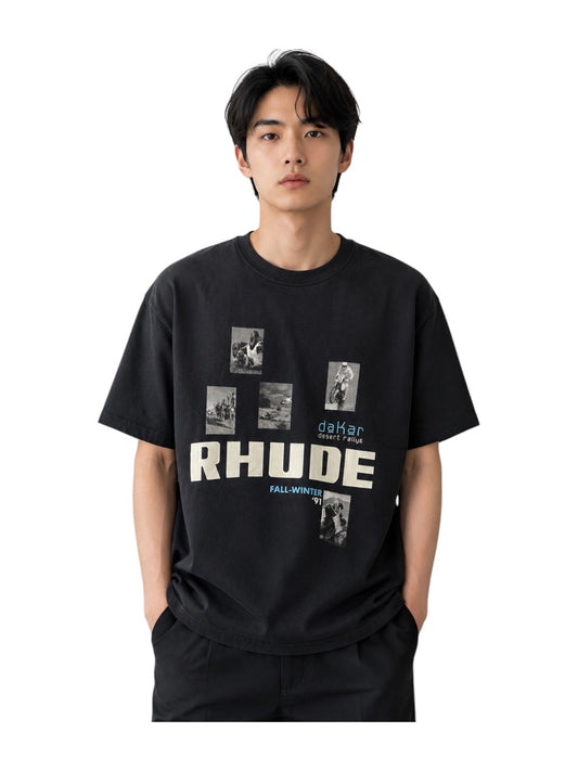 Rhude Winter 91 Rallye Tee Vintage Blk-White-Blue