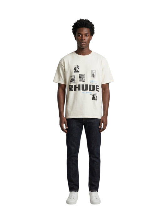 Rhude Winter 91 Rallye Tee Vintage Wht-Black-Blue