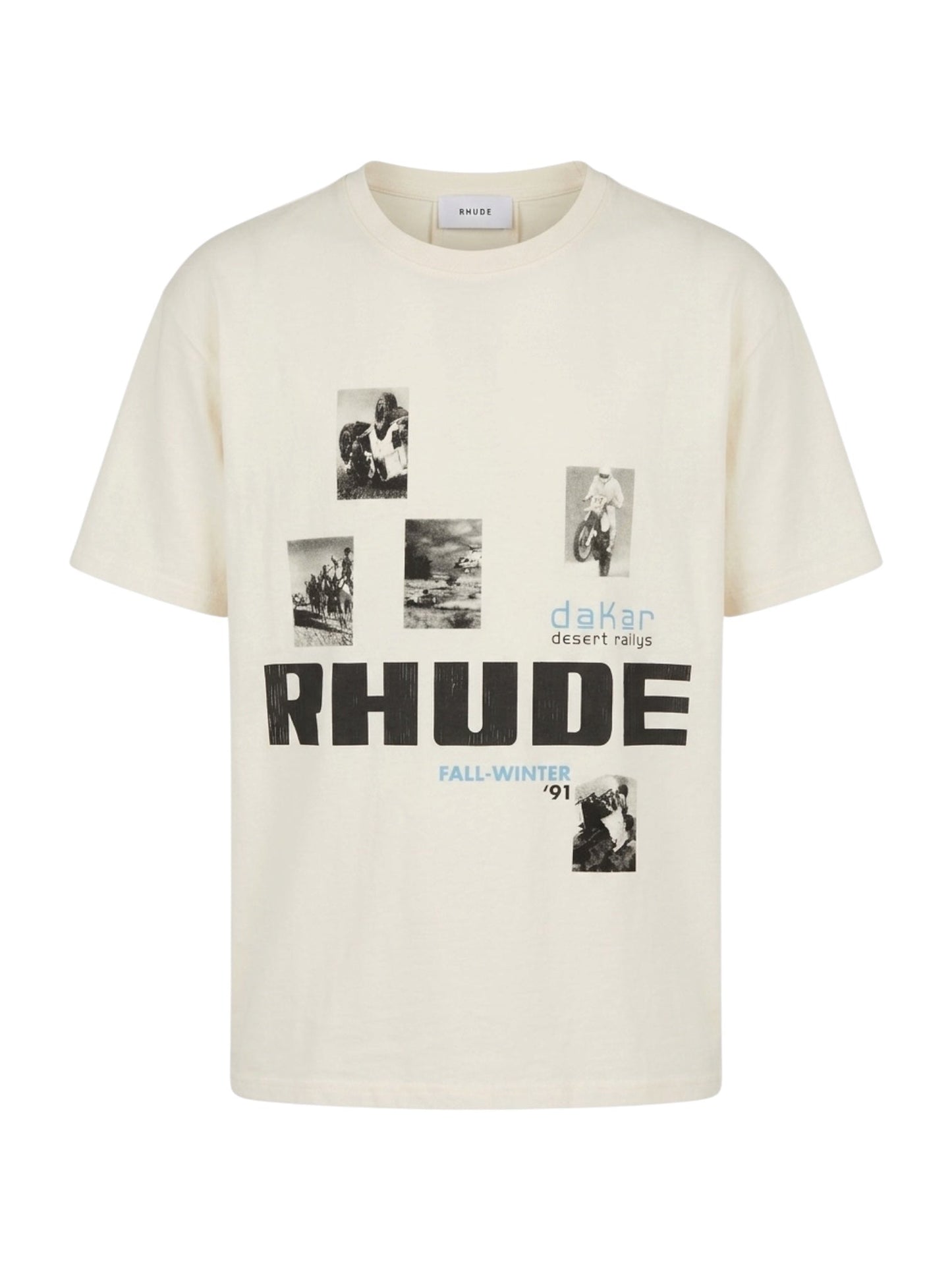 Rhude Winter 91 Rallye Tee Vintage Wht-Black-Blue