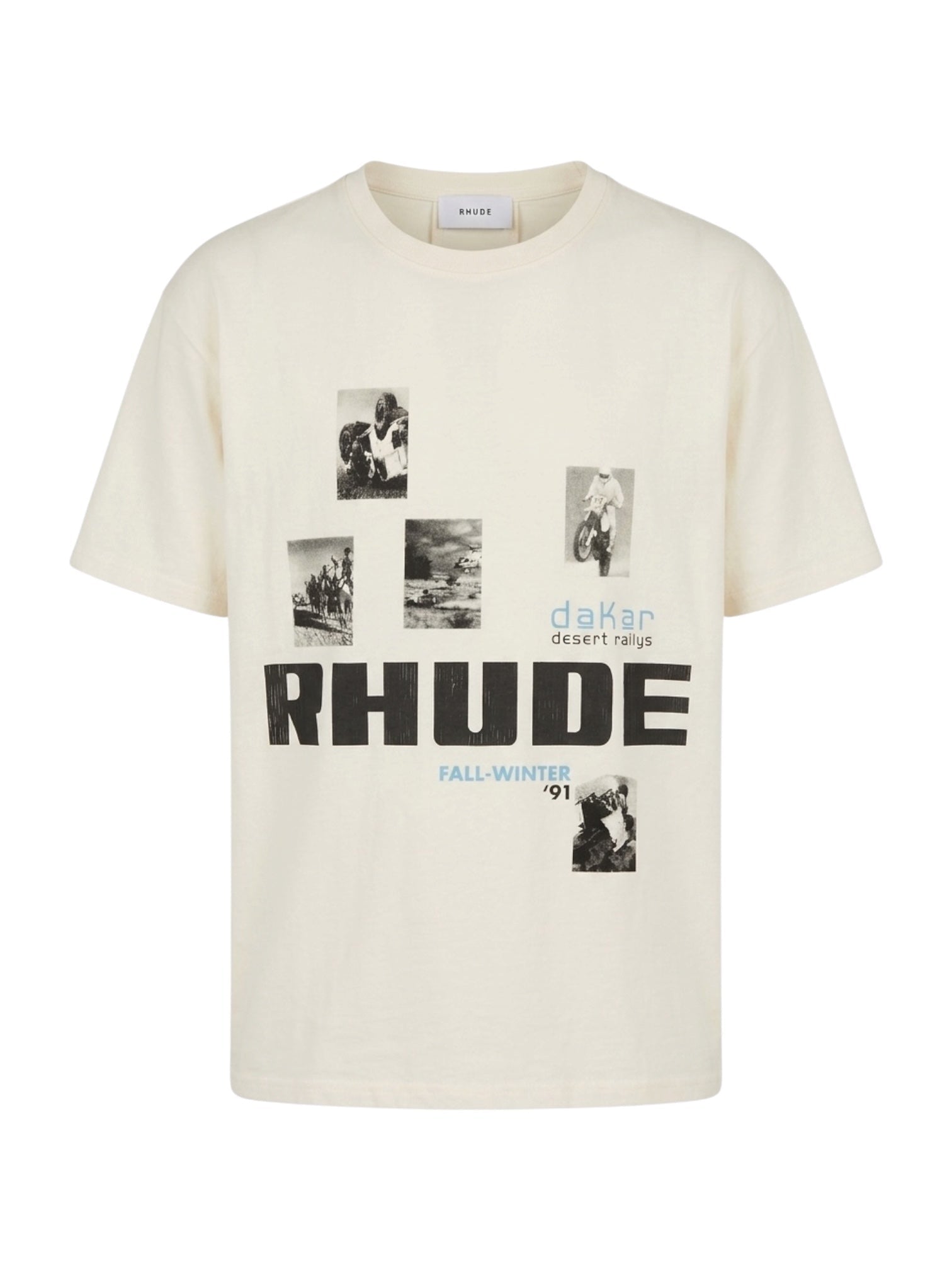 Rhude Winter 91 Rallye Tee Vintage Wht-Black-Blue