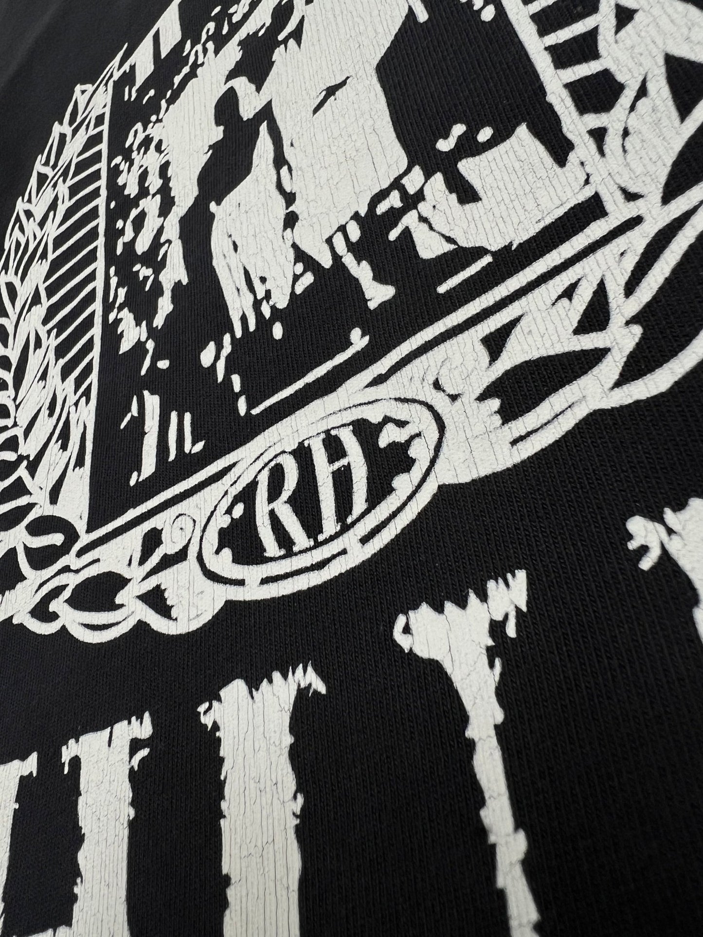 Rhude Youth Of America Ls Tee Vtg Black/White