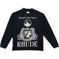 Rhude Youth Of America Ls Tee Vtg Black/White