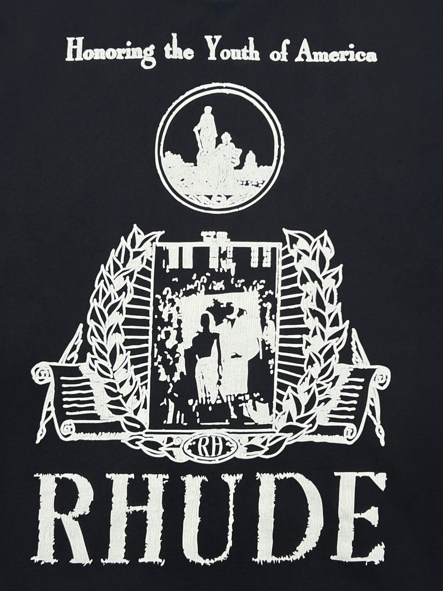 Rhude Youth Of America Ls Tee Vtg Black/White